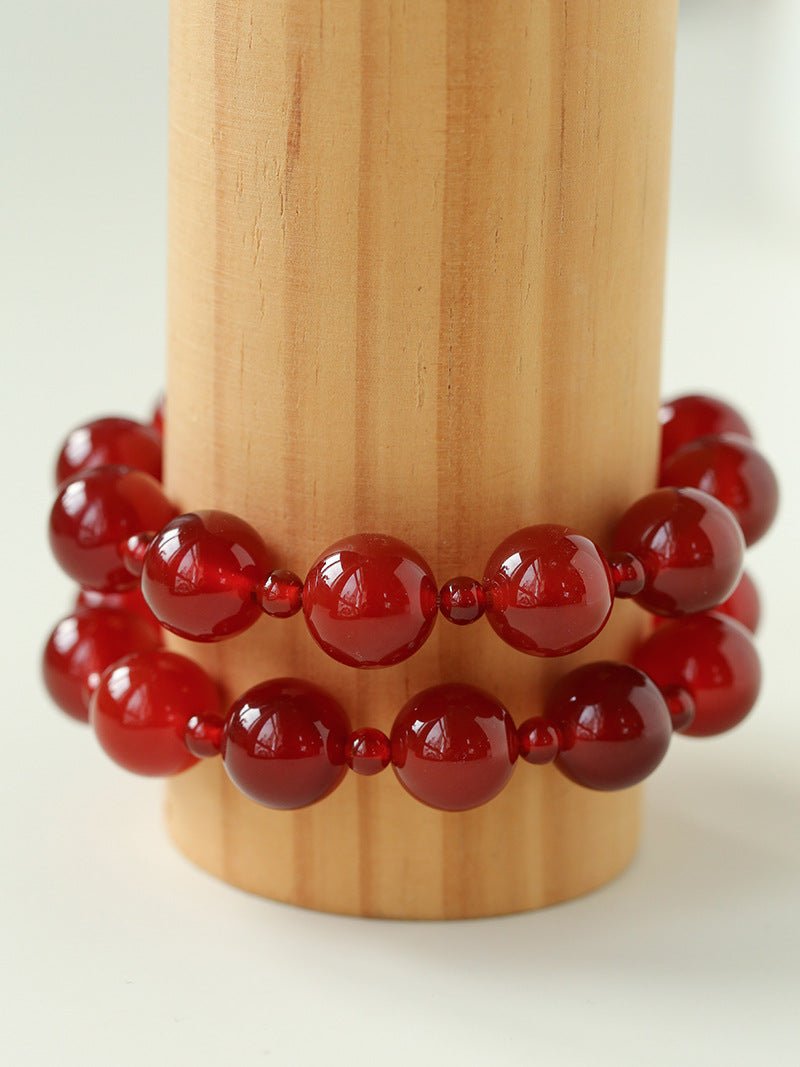 Radiant Red Agate Double Wrap Necklace - Bracelet - floysun