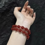 Radiant Red Agate Double Wrap Necklace - Bracelet - floysun