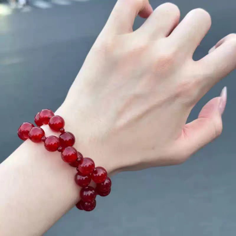 Radiant Red Agate Double Wrap Necklace - Bracelet - floysun