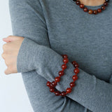 Radiant Red Agate Double Wrap Necklace - Bracelet - floysun