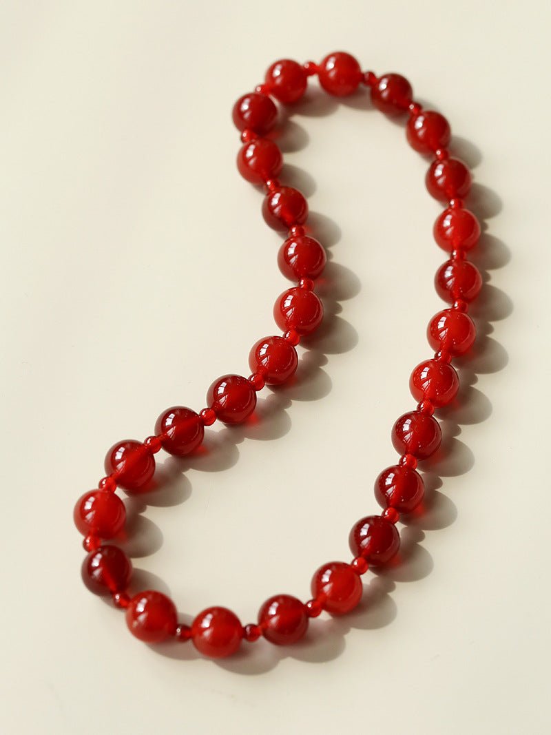 Radiant Red Agate Double Wrap Necklace - Bracelet - floysun