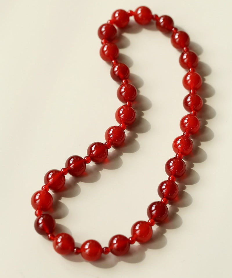 Radiant Red Agate Double Wrap Necklace - Bracelet - floysun