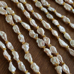 Reconstituted Baroque Pearl Beaded Necklace | Unique Luminous Design - floysun