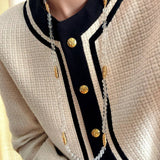 Red Agate & Clear Quartz Long Necklace with Sculptural Knot Detail - floysun