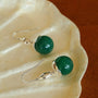 Red Agate Green Agate White Crystal Pearl Ear Hook - floysun