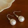 Red Agate Green Agate White Crystal Pearl Ear Hook - floysun