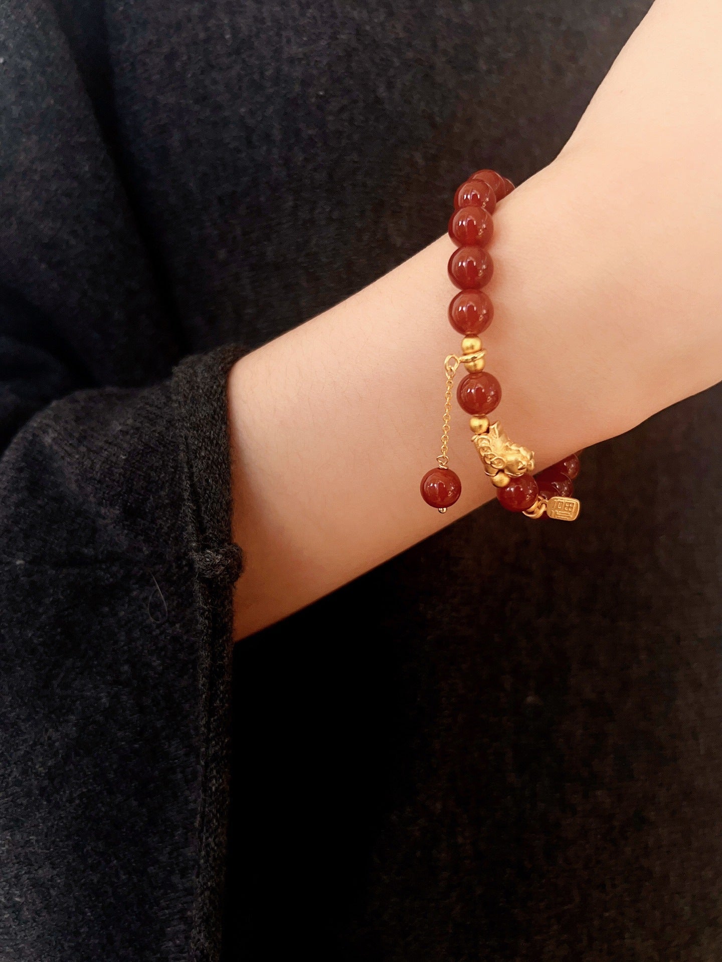 Red Agate Lucky Horse Bracelet - floysun
