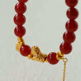 Red Agate Lucky Horse Bracelet - floysun