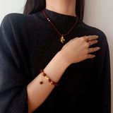 Red Agate Lucky Horse Bracelet - floysun