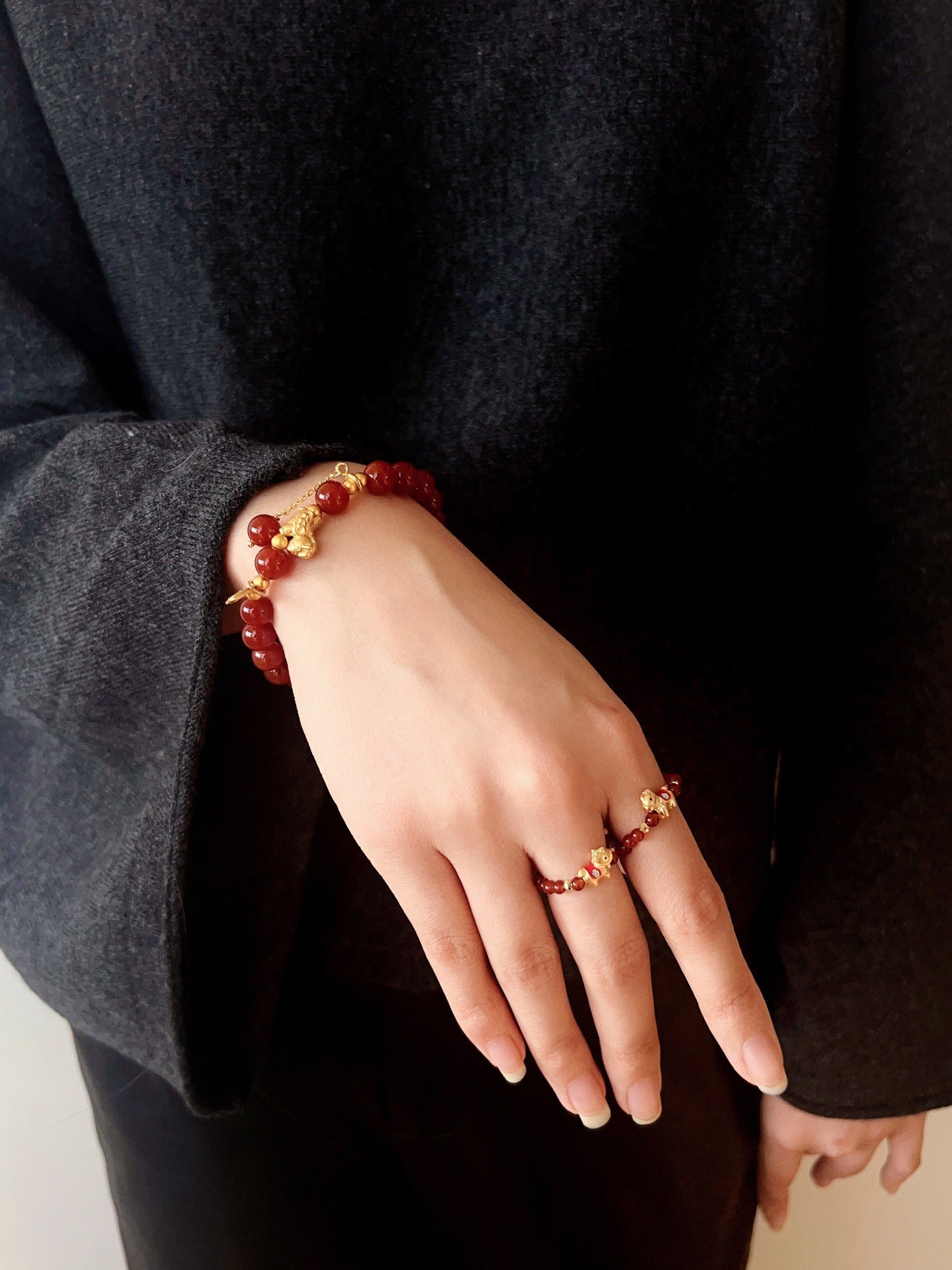 Red Agate Lucky Horse Bracelet - floysun