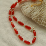 Red Onyx Starfish Beaded Necklace - floysun