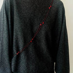 Red Rose Glass Bead Extra - Long Necklace - floysun