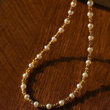 Red Spinel & Pearl Long Necklace | Versatile Layering Statement Piece - floysun