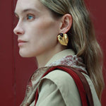 Red Tiger's Eye Heart Stud Earrings - floysun