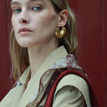 Red Tiger's Eye Heart Stud Earrings - floysun