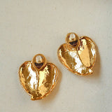 Red Tiger's Eye Heart Stud Earrings - floysun