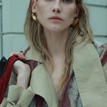 Red Tiger's Eye Heart Stud Earrings - floysun