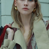 Red Tiger's Eye Heart Stud Earrings - floysun