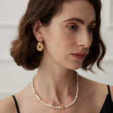 Regal Court Sterling Silver Natural Pearl Drop Earrings - floysun