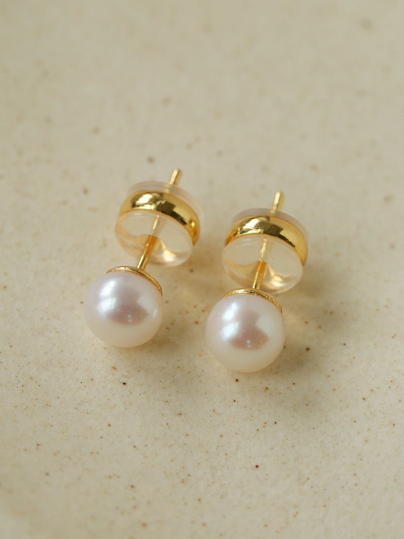 Removable Tassel & Linear Zircon Freshwater Pearl Drop Stud Earrings - floysun