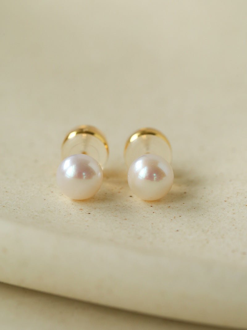 Removable Tassel & Linear Zircon Freshwater Pearl Drop Stud Earrings - floysun