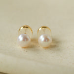 Removable Tassel & Linear Zircon Freshwater Pearl Drop Stud Earrings - floysun