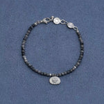 Retro Coastal Map Stone Bracelet - Handcrafted S925 Sterling Silver Ocean Talisman Bangle - floysun