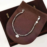 Retro Coastal Map Stone Bracelet - Handcrafted S925 Sterling Silver Ocean Talisman Bangle - floysun
