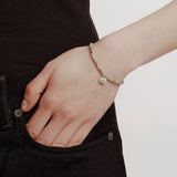 Retro Coastal Map Stone Bracelet - Handcrafted S925 Sterling Silver Ocean Talisman Bangle - floysun