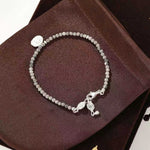 Retro Coastal Map Stone Bracelet - Handcrafted S925 Sterling Silver Ocean Talisman Bangle - floysun