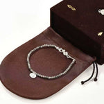Retro Coastal Map Stone Bracelet - Handcrafted S925 Sterling Silver Ocean Talisman Bangle - floysun