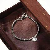 Retro Coastal Map Stone Bracelet - Handcrafted S925 Sterling Silver Ocean Talisman Bangle - floysun