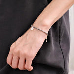 Retro Coastal Map Stone Bracelet - Handcrafted S925 Sterling Silver Ocean Talisman Bangle - floysun