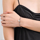 Retro Coastal Map Stone Bracelet - Handcrafted S925 Sterling Silver Ocean Talisman Bangle - floysun