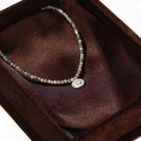 Retro Coastal Map Stone Choker - Handcrafted S925 Sterling Silver Ocean Talisman Necklace - floysun