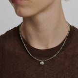Retro Coastal Map Stone Choker - Handcrafted S925 Sterling Silver Ocean Talisman Necklace - floysun