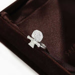 Retro Coastal Trident Band Ring - Handcrafted S925 Sterling Silver Hammered Statement Ring - floysun