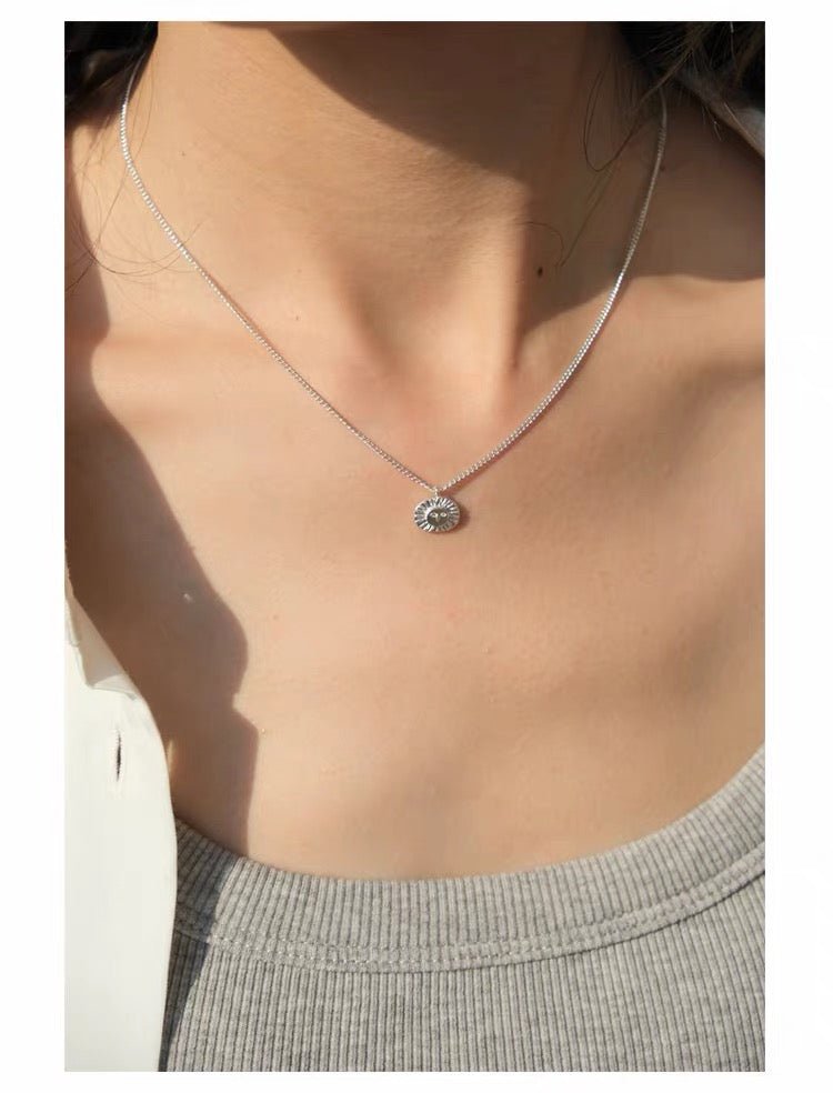 Retro Coastal Trident Pendant Necklace - S925 Sterling Silver Poseidon Talisman - floysun