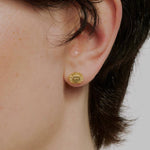 Retro Coastal Trident Stud Earrings - Handcrafted S925 Sterling Silver Mini Poseidon Talisman - floysun