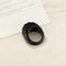 Retro Croissant Statement Ring - Handcrafted Natural Stone & Artisanal Glass - floysun