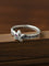 Retro Grunge Starburst & Charm Ring - Handcrafted S925 Sterling Silver Ring with Fuchsia CZ - floysun