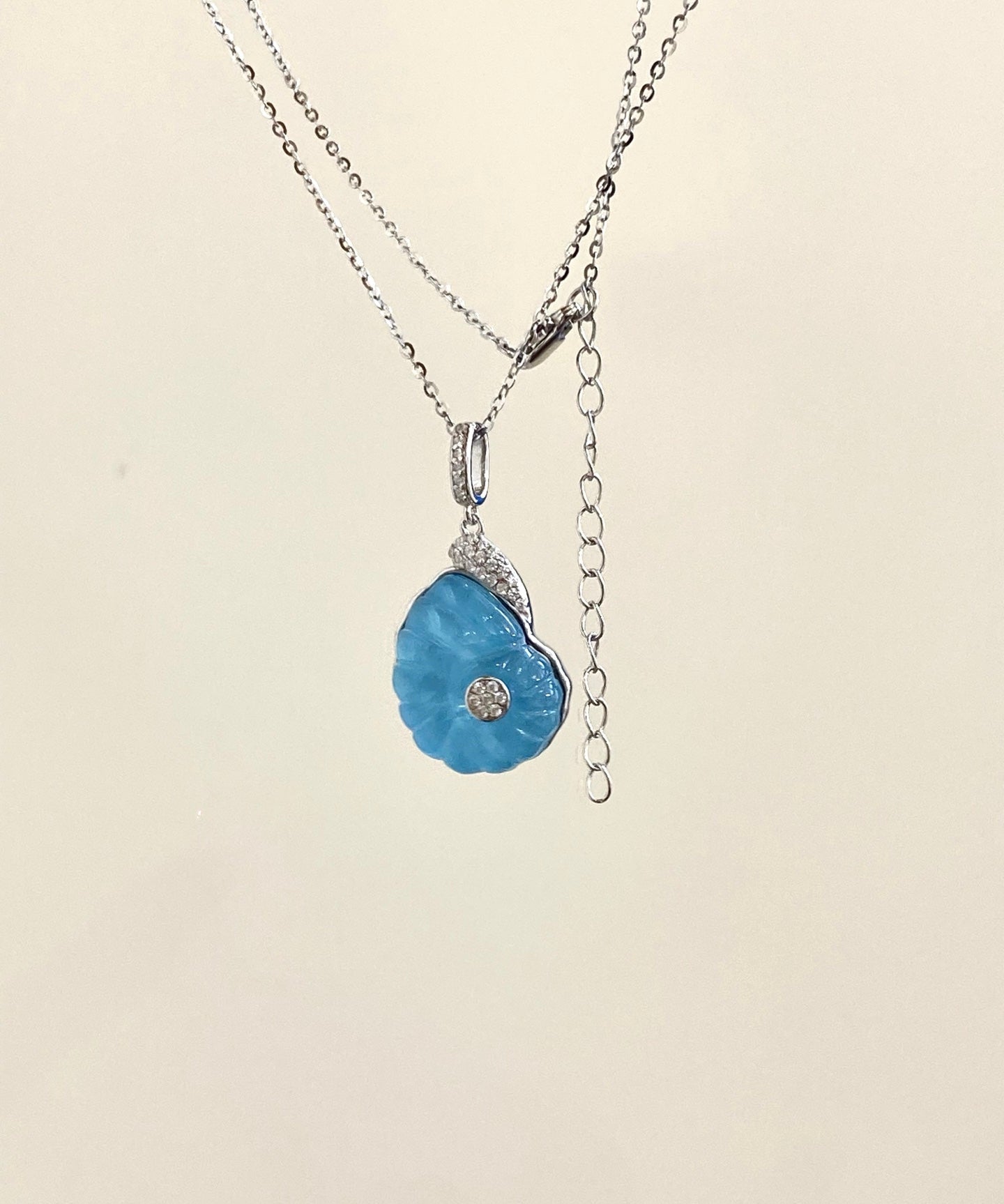 Retro Nautical - Style Conch Pendant Necklace — Natural Crystal Necklace - floysun