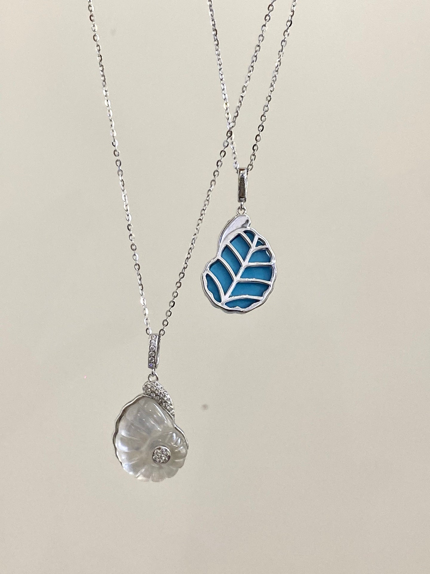 Retro Nautical - Style Conch Pendant Necklace — Natural Crystal Necklace - floysun