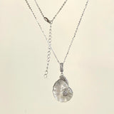 Retro Nautical - Style Conch Pendant Necklace — Natural Crystal Necklace - floysun