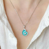 Retro Nautical - Style Conch Pendant Necklace — Natural Crystal Necklace - floysun