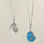 Retro Nautical - Style Conch Pendant Necklace — Natural Crystal Necklace - floysun