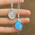Retro Nautical - Style Conch Pendant Necklace — Natural Crystal Necklace - floysun