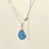 Retro Nautical - Style Conch Pendant Necklace — Natural Crystal Necklace - floysun