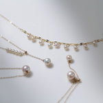 Retro Pull-Through Pearl Pendant Necklace - floysun
