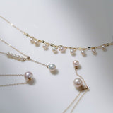 Retro Pull-Through Pearl Pendant Necklace - floysun